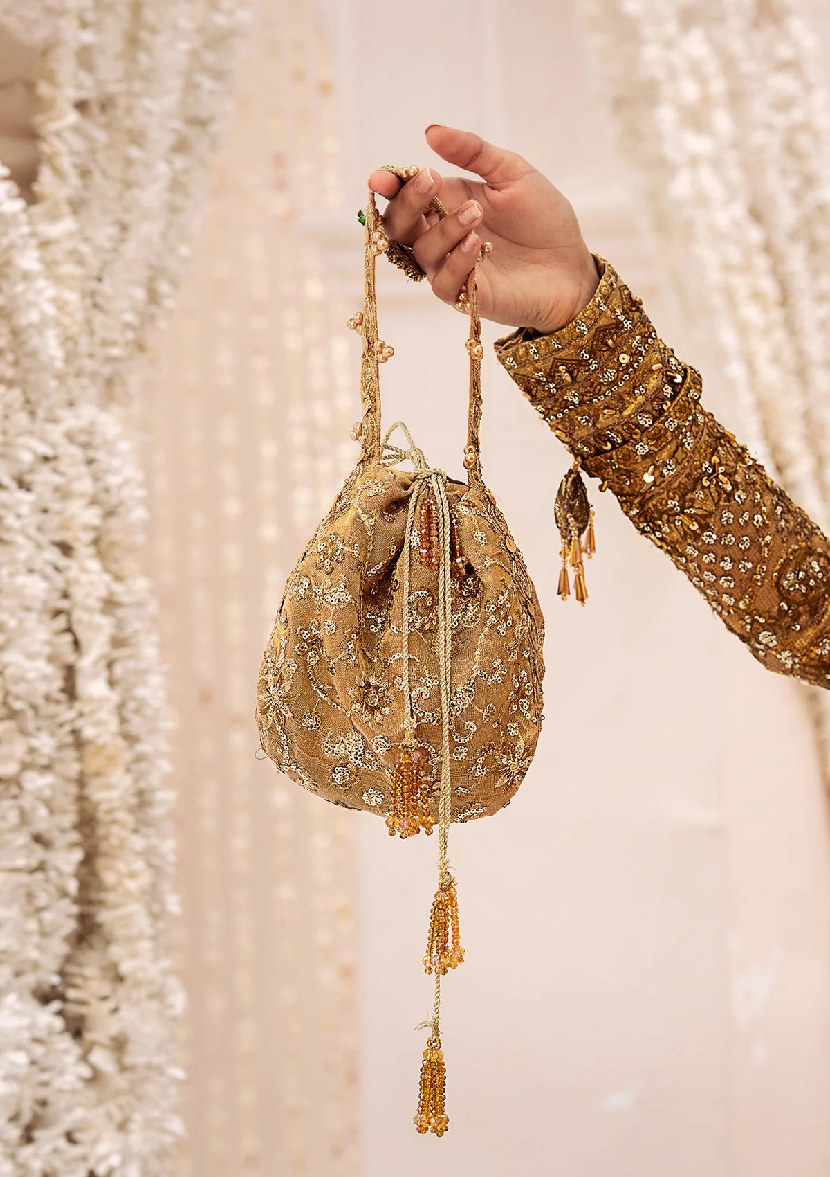 AIK ATELLIER | WEDDING FESTIVE ’24 VOL. 2 - INDIAN GOLD TISSUE POTLI